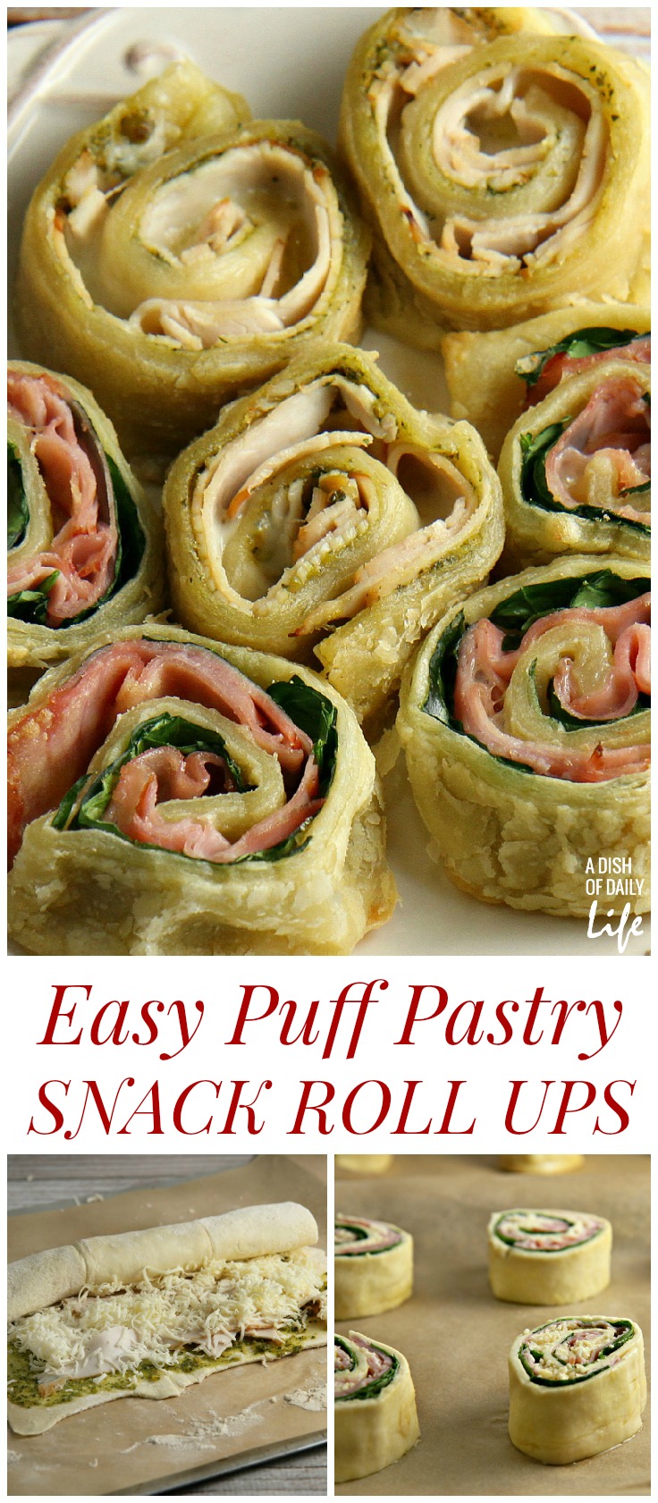 Crazy schedule? This Puff Pastry Snack Roll Up recipe is a delicious and easy after school snack for busy families on the go!