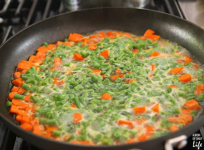 Parboiling vegetables