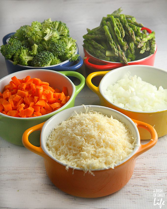 ingredients for vegetable risotto