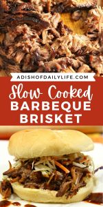 Slow cooked barbeque brisket