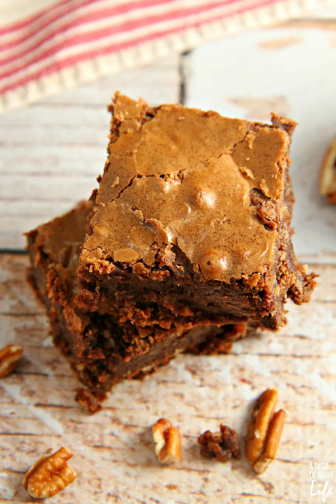 MOUTHWATERING GOOD! This is the only brownie recipe you will ever need! Rich chocolately goodness with pecans, coconut, and chocolate chips...INCREDIBLE!