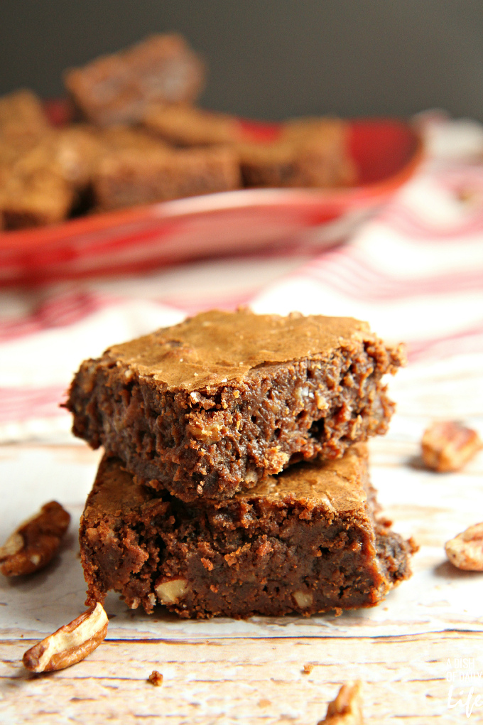 MOUTHWATERING GOOD! This is the only brownie recipe you will ever need! Rich chocolately goodness with pecans, coconut, and chocolate chips...INCREDIBLE!