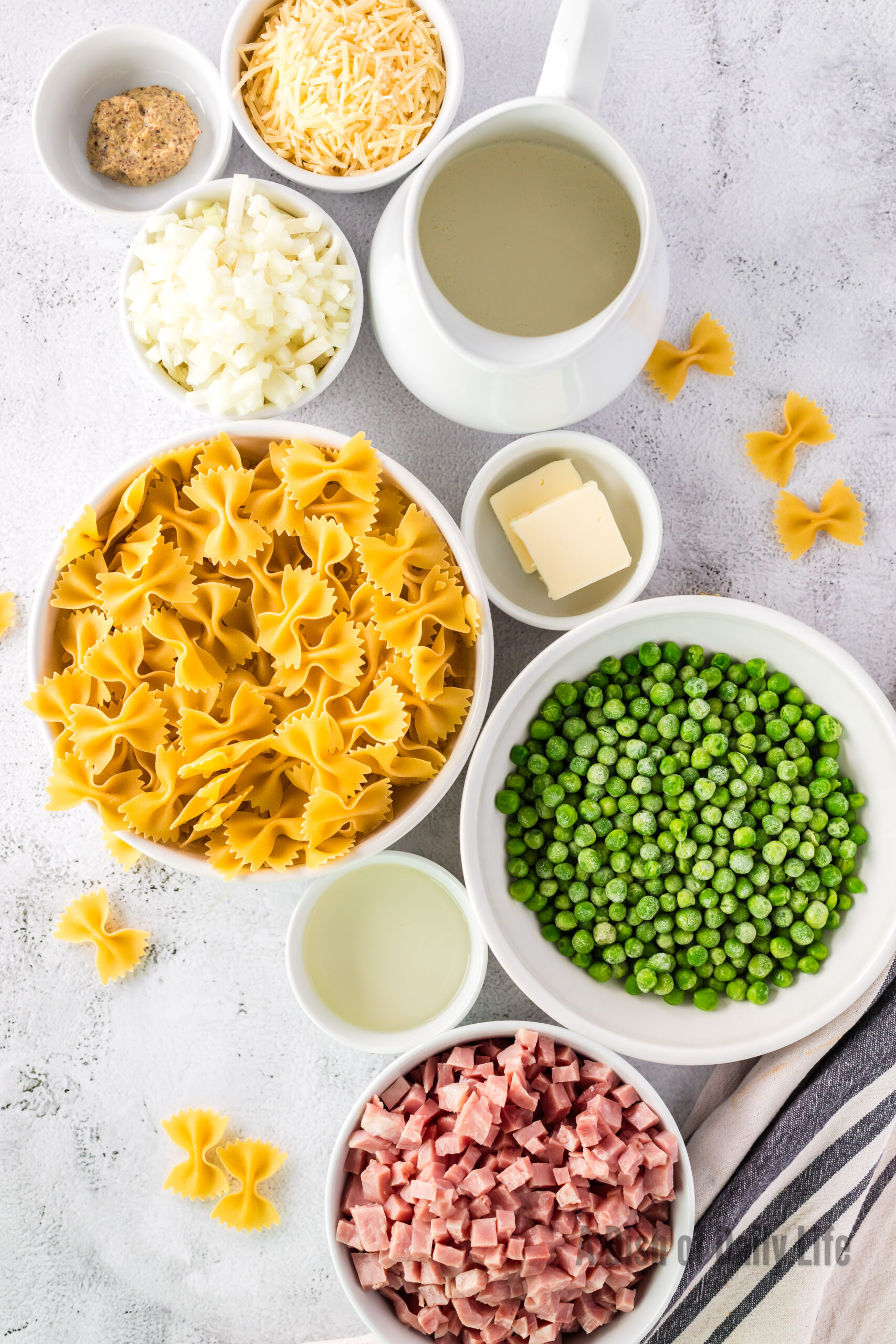 All ingredients laid out, ready to cook