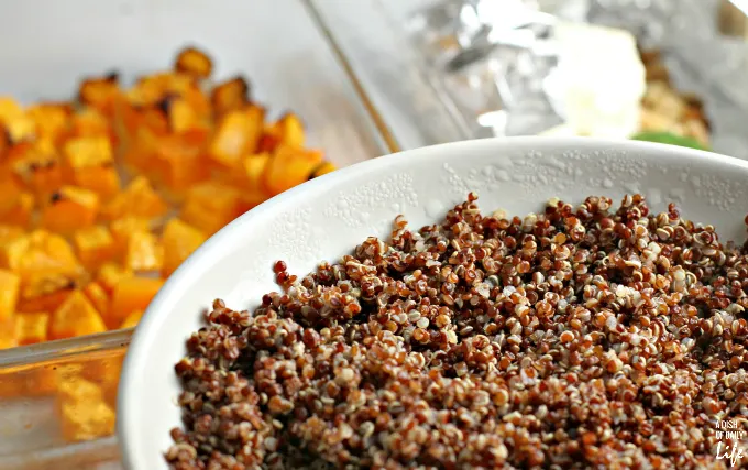 Ingredients for Red Quinoa and Butternut Squash Salad