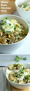 White Bean Chicken Chili is a healthy and delicious easy weeknight meal, but it's also perfect for game day. Guaranteed to be a hit with kids and adults alike!
