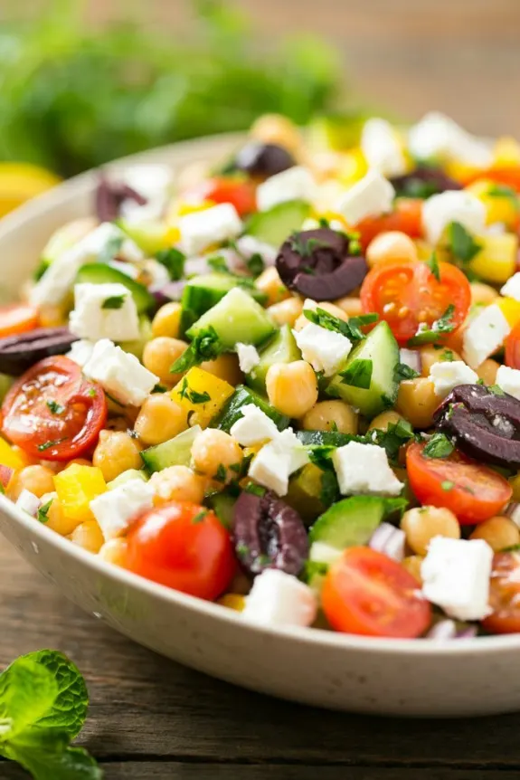 Chopped Greek Salad + 18 more salad recipes perfect for your next potluck! 