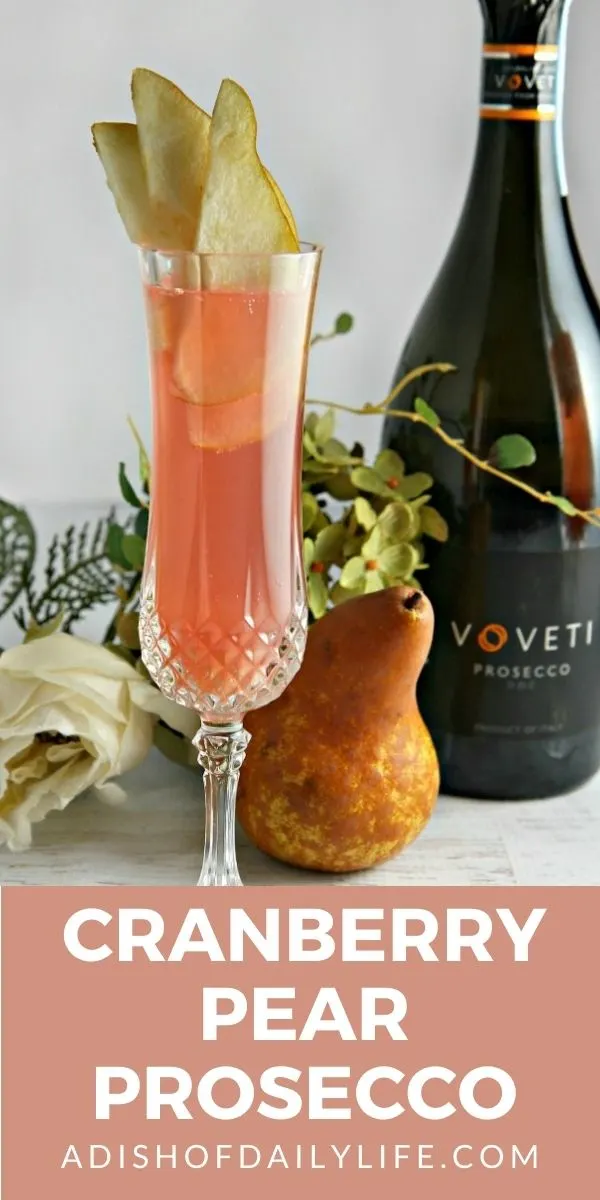 Cranberry Pear Prosecco...a festive holiday cocktail! 