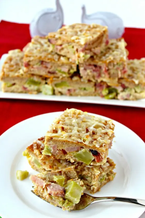 Ham and Broccoli Strata with Smoked Cheddar