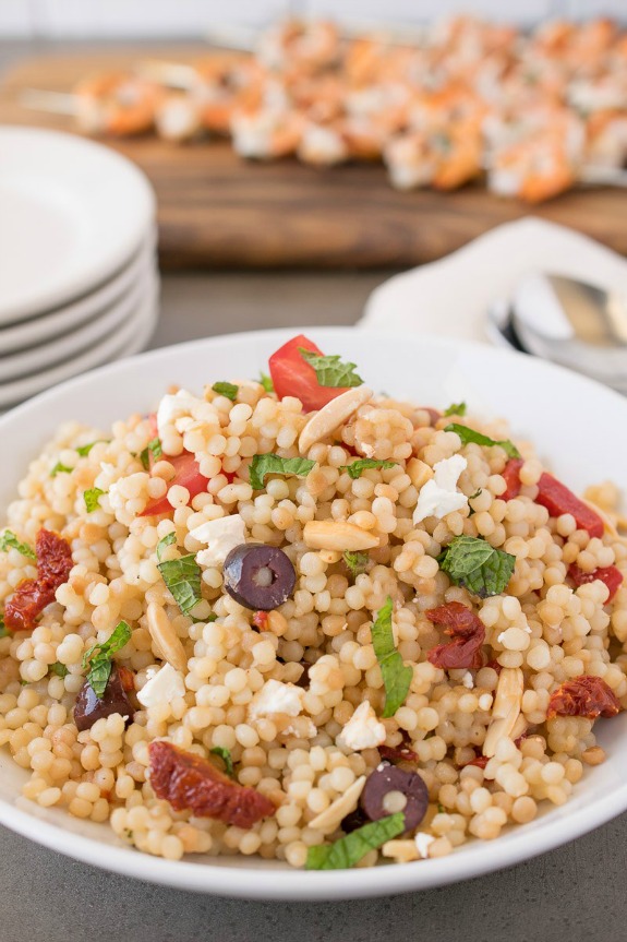 Mediterranean Couscous Salad + 18 more salad recipes perfect for your next potluck! 