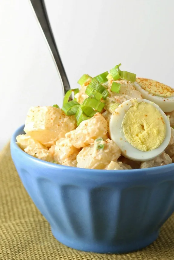 Potato Egg Salad + 18 more salad recipes perfect for your next potluck! 