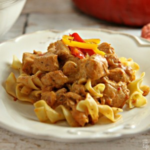 Creamy and delicious, this Hungarian Chicken Paprikash recipe is an easy comfort food dish with a minimum of prep time, perfect for a weeknight dinner!