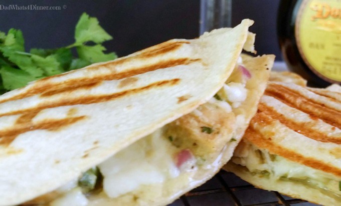 Grilled Tequila Lime Chicken Salad Quesadilla is a fresh south of the border twist on same old chicken salad. Perfect for Cinco de Mayo!