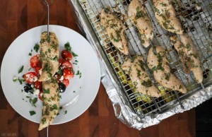 Juicy chicken marinated in a tangy, red wine vinaigrette, and served on a stick. Everything about that says fun. My kids love fun! Mediterranean Chicken Skewers Recipe | Take Two Tapas