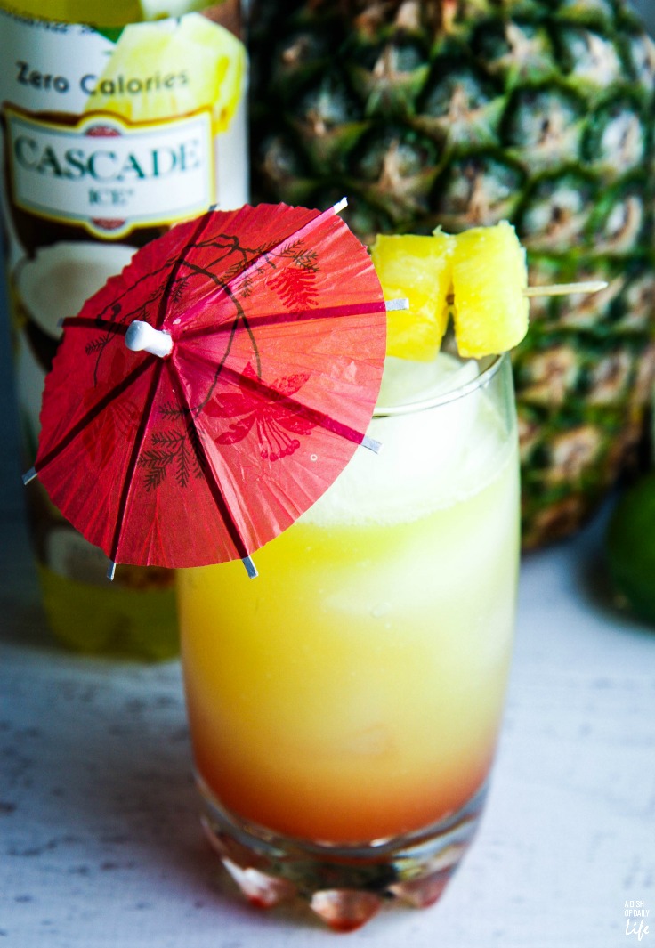 You'll feel like you're on an tropical vacation when you're sipping this easy Rum Punch with pineapple and coconut! Perfect cocktail recipe for summer entertaining!