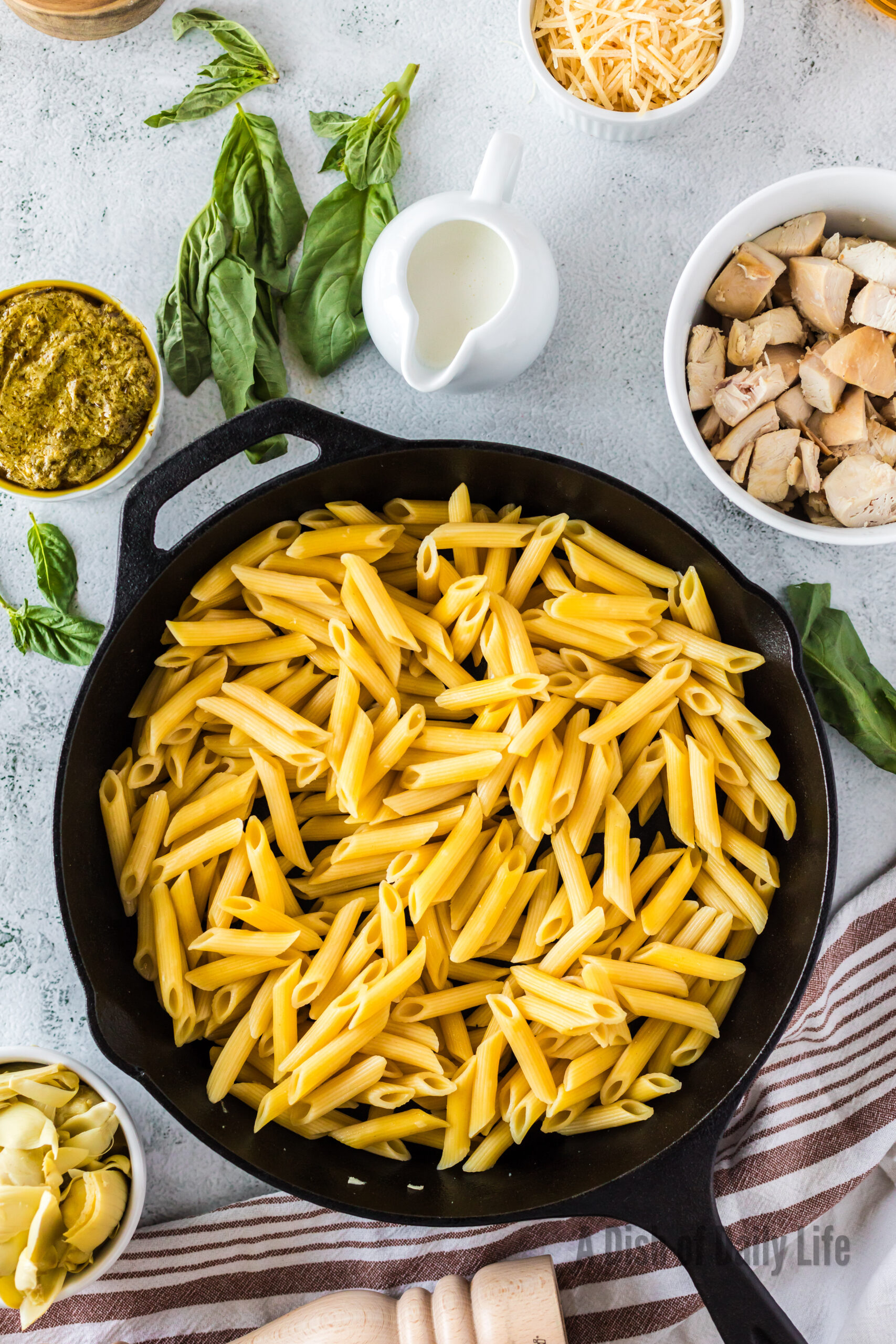 Pasta cooked in skillet