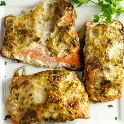 Grilled Salmon with Spiced Mayo