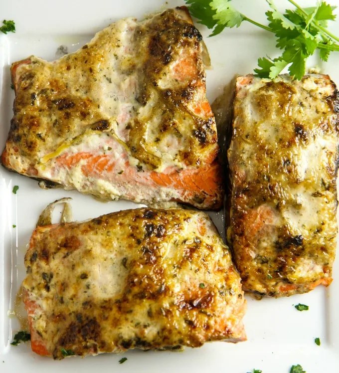 Grilled Salmon with Spiced Mayo