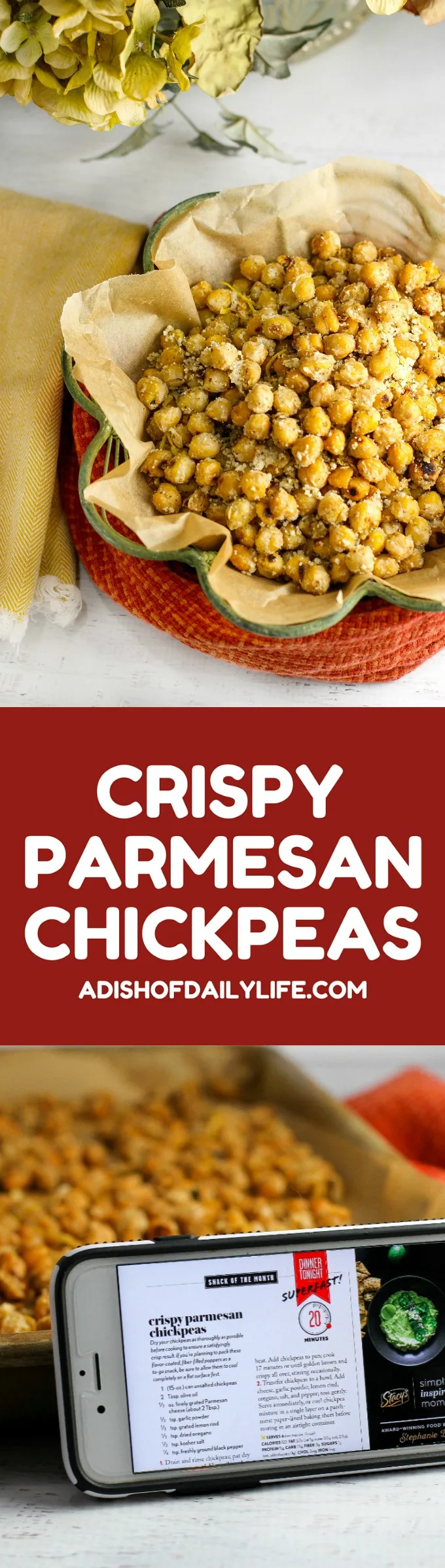 If you are looking for an easy-to-make healthy and delicious snack recipe, you have to try these Crispy Parmesan Chickpeas! I'm sharing this recipe with you today via the Texture Magazine App and Cooking Light. The Texture Magazine app gives you unlimited digital access to hundreds of the best magazines, including back issues and digital content, on your smartphone or tablet. For those that are foodies like me, it includes 26 food and cooking magazines that you know and love, like Cooking Light, Food & Wine, Clean Eating, plus great magazines that offer special diet options, like Vegetarian Times and Gluten-Free Living. Try it out with a free trial today!