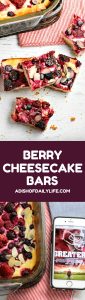 These easy-to-make scrumptious Berry Cheesecake Bars, inspired by the movie GREATER, will be a hit for tailgating parties or movie night!