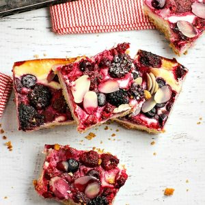 These easy-to-make scrumptious Berry Cheesecake Bars, inspired by the movie GREATER, will be a hit for tailgating parties or movie night!