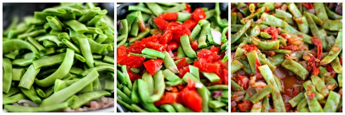 Pick some Romano beans up at the farmer's market this week! Flavorful and easy, Romano Beans with tomatoes is a side dish recipe that goes with just about anything. Definitely a family favorite!