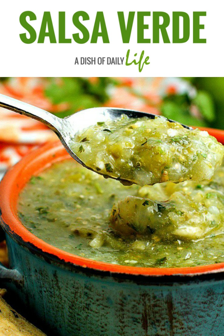 Homemade Salsa Verde...great with chips or over enchiladas or burritos! Easy to make!