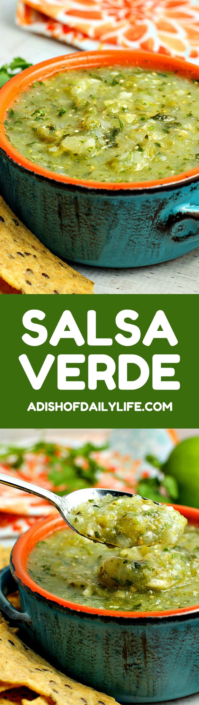 This authentic tangy Salsa Verde will be a hit on game day or Mexican night! It's a versatile recipe...great with chips and nachos, over burritos and enchiladas, as perfect as an accompaniment to just about any Mexican dish!