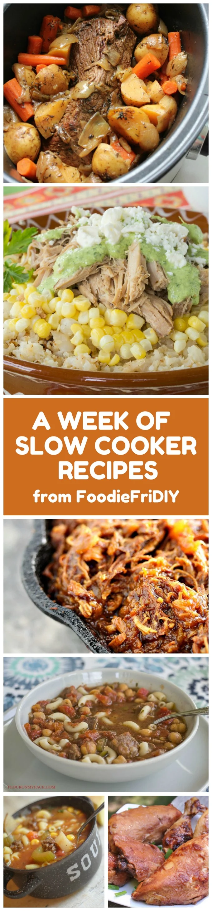 Busy weeknights? Here's a week's worth of slow cooker recipes that everyone in the family will love!