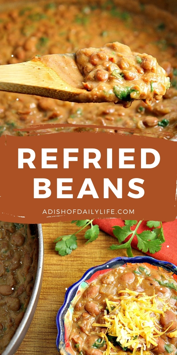 Easy Refried Beans...15 min to make and so versatile! Use them as a side dish, as a base for burritos, or in a layered bean dip or loaded nachos as well!