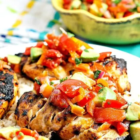 Tropical Glazed Chicken with Salsa