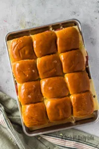 Top of the buns placed on top of sliders