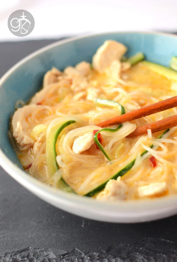 Lemongrass Noodle Soup with Cucumber and Chicken | 15 Chicken Soup Recipes that aren't Chicken Noodle