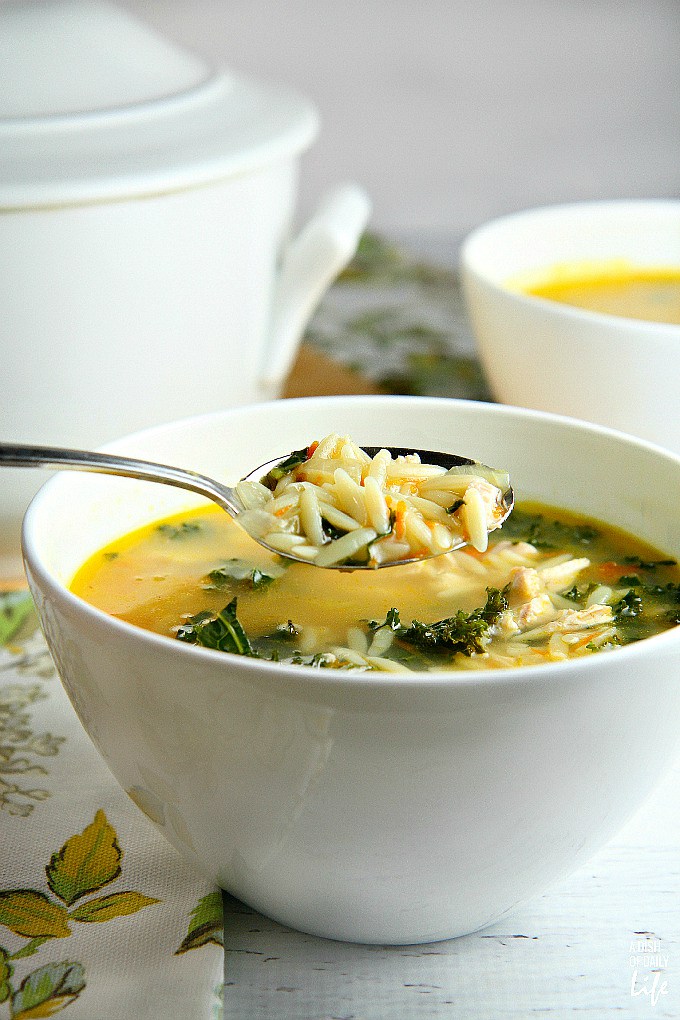 Lemon Chicken Orzo Soup | 15 Chicken Soup Recipes that aren't Chicken Noodle