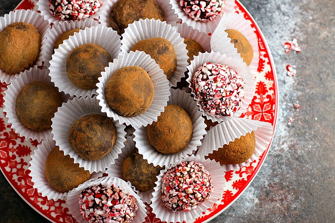 Rich and creamy, these Mocha Mint Chocolate Truffles are an easy-to-make decadent treat for the holidays! They make a wonderful hostess gift as well! 