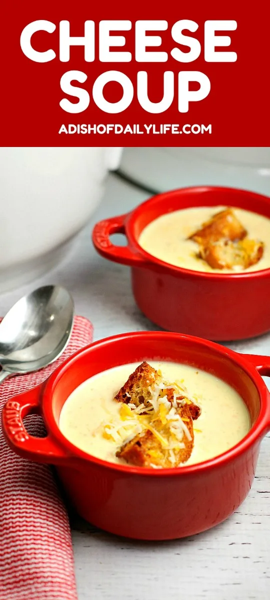 Inspired by the Driskill Hotel's famous Cheese Soup, this rich soup recipe has out-of-this world flavor and is ready in under 30 minutes! This is a MUST TRY!