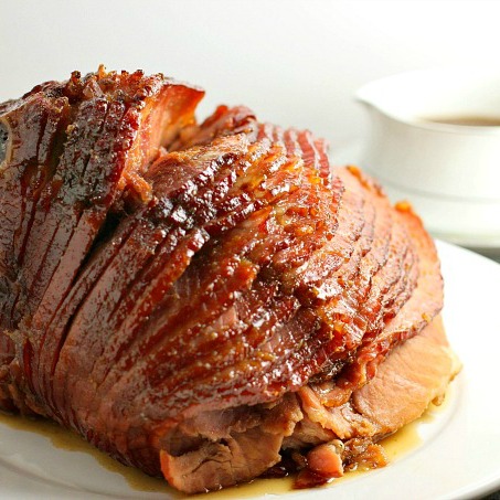Brown Sugar and Beer Ham with Bourbon glaze