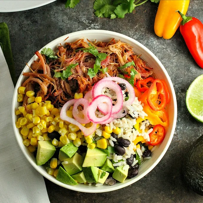 Meal Prep Carnitas Burrito Bowls, Recipes