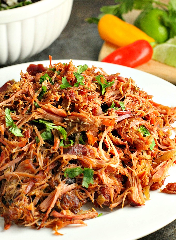 Slow Cooker Pork Carnitas for Pork Carnitas Burrito Bowls