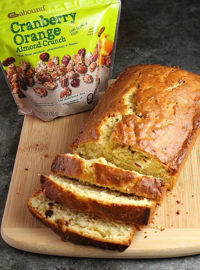 Cranberry Orange Almond Crunch Bread...delicious for snacking!