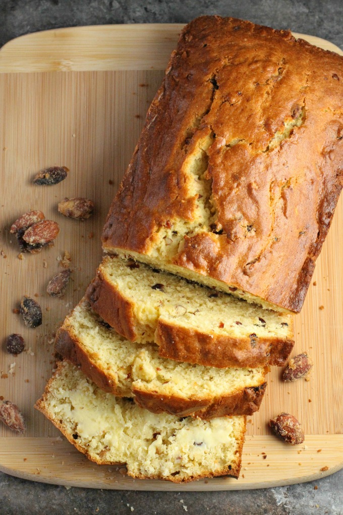 Cranberry Orange Almond Crunch Bread...delicious for snacking!