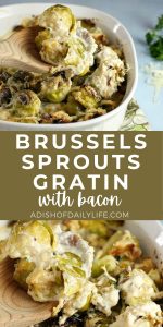 Brussels Sprouts Gratin with Bacon