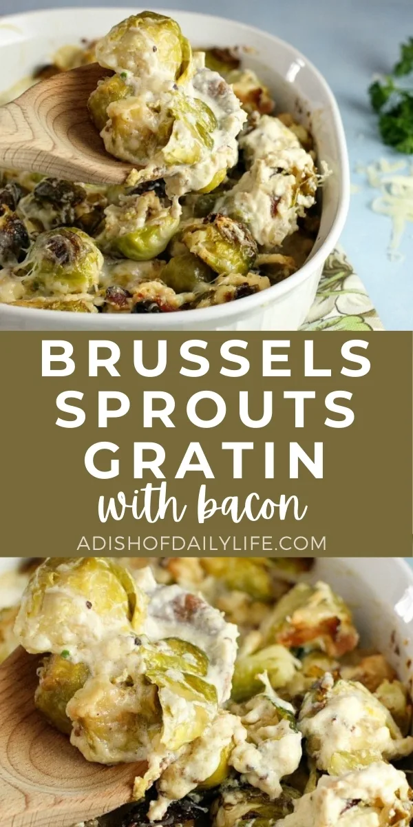 Brussels Sprouts Gratin with Bacon