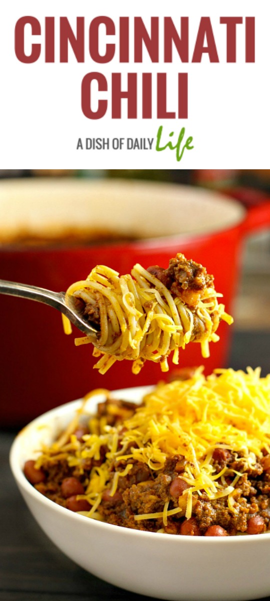 Cincinnati Chili...a delicious chili with a unique spice combination, served over spaghetti and topped with cheese. If you haven't tried Cincinnati Chili, you are missing out! 