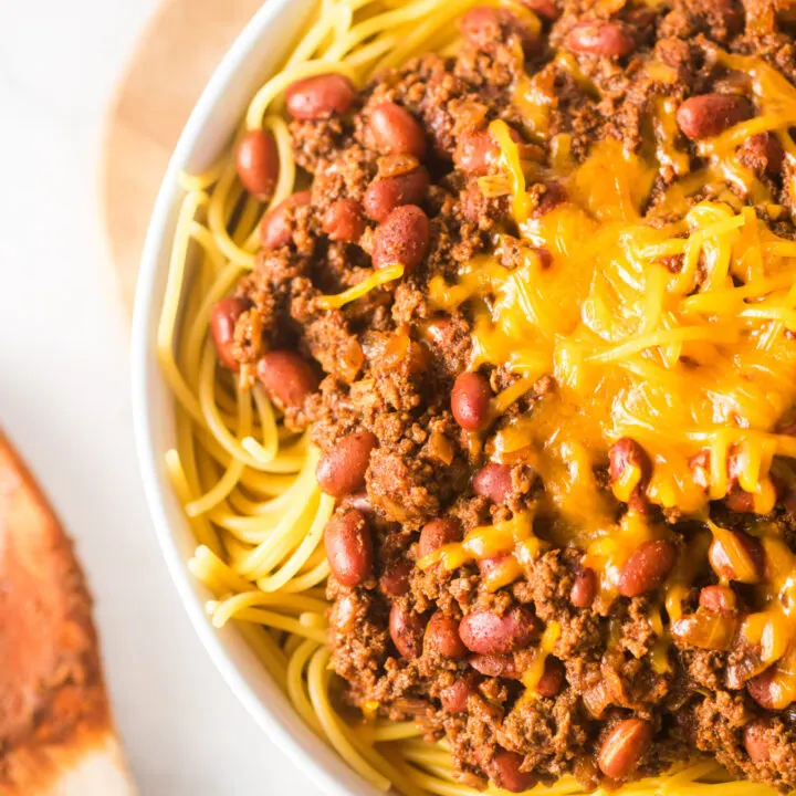 zoomed in image of cincinnati chili