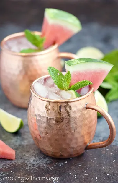 Watermelon Moscow Mule | Cooking with Curls