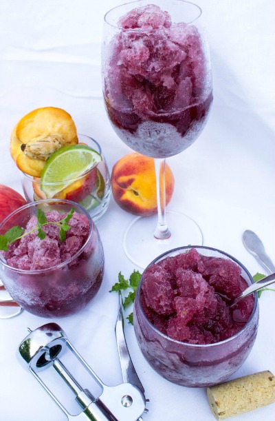 Peach Sangria Granita | Sugar Spun Run