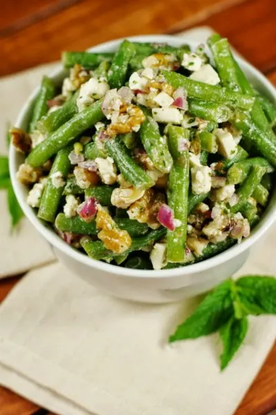 Green Bean and Feta Salad | The Kitchen is My Playground - 31 Awesome BBQ Side Dishes