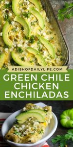 Green Chile Chicken Enchiladas