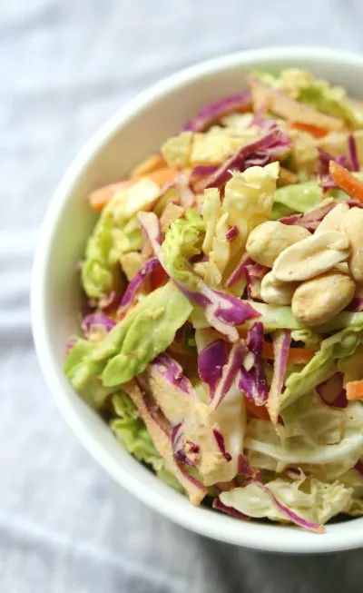 Smokey & Sweet Peanut Slaw | Strength & Sunshine - 31 Awesome BBQ Side Dishes