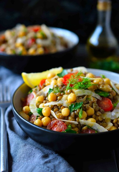 Bean and Lentil Salad | The Stingy Vegan
